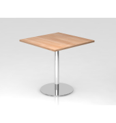 Besprechungstisch STF, 74,5cm (H), 80x80cm (BxT), quadratisch, nussbaum / chrom