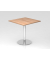 Besprechungstisch STF, 74,5cm (H), 80x80cm (BxT), quadratisch, nussbaum / chrom