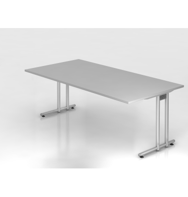 Schreibtisch VNS, 74cm (H), 200x100cm (BxT), grau / silber