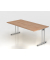 Schreibtisch C-Fu&szlig; 200x100cm NussbaumSilber