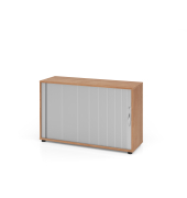 Rollladenschrank V1732/V1733 V1732S/N/S/BM, abschlie&szlig;bar, 2 OH, nussbaum/silber, 120x74,8x40cm (BxHxT)
