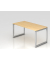 Schreibtisch VRS, manuell h&ouml;henverstellbar, 85cm (H), 160x80cm (BxT), ahorn / silber