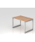 Schreibtisch VRS, manuell h&ouml;henverstellbar, 85cm (H), 120x80cm (BxT), nussbaum / silber