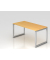 Schreibtisch VRS, manuell h&ouml;henverstellbar, 85cm (H), 160x80cm (BxT), buche / silber