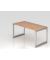 Schreibtisch VRS, manuell h&ouml;henverstellbar, 85cm (H), 160x80cm (BxT), nussbaum / silber