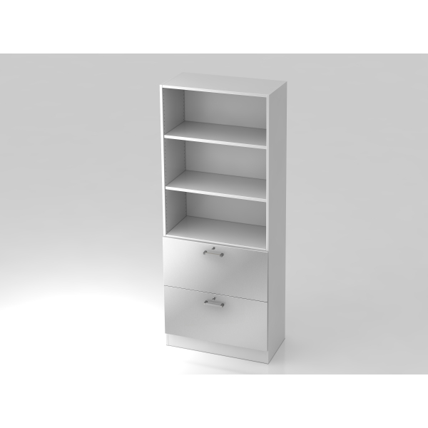 4032062155271 - PRO SIGNA G 7300 CE - 5 OH Schrank mit Hängeregistratur (abschließbar) Chromgriff Metall Weiß Silber