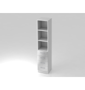 Regal 5OH, 4 Sch&uuml;be,SO-Bl. RE Wei&szlig;Silber