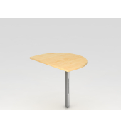 Anbautisch mit STF eckig 60x80cm AhornSilb.