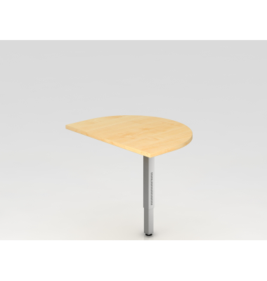 Anbautisch mit STF eckig 60x80cm AhornSilb.
