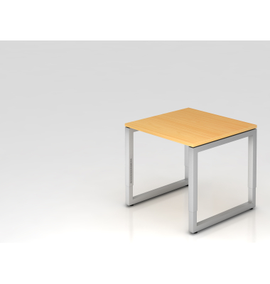 Schreibtisch O-Fu&szlig; eckig 80x80cm Buche