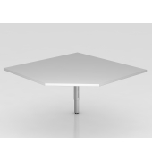 Verkettungspl.trapez f&uuml;r STF eckig GrauSilb.