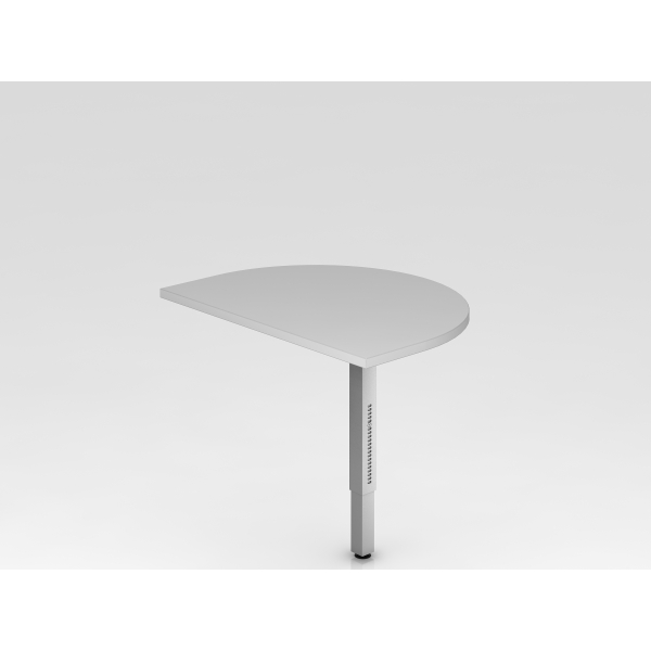 4032062156902 - Anbautisch mit STF eckig 60x80cm GrauSilb 4032062156902 Hammerbacher