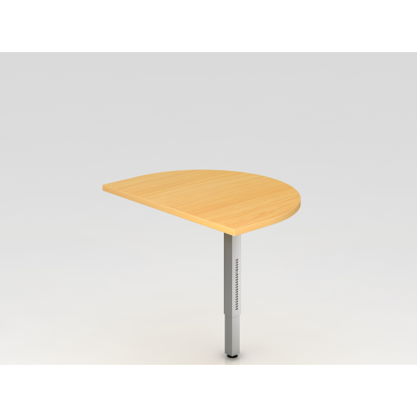 4032062156919 - Anbautisch mit STF eckig 60x80cm BucheSilb 4032062156919 Hammerbacher