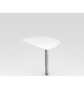 Anbautisch mit STF eckig 60x80cm Wei&szlig;Silb.