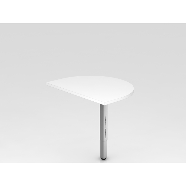 4032062156933 - Anbautisch mit STF eckig 60x80cm WeißSilb 4032062156933 Hammerbacher