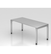 Schreibtisch U-Fu&szlig; eckig 180x80cm Grau