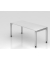 Schreibtisch U-Fu&szlig; eckig 180x80cm Wei&szlig;