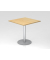 Besprechungstisch STF, 74,5cm (H), 80x80cm (BxT), quadratisch, ahorn / silber