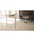 Besprechungstisch STF, 74,5cm (H), 80x80cm (BxT), quadratisch, ahorn / silber