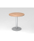 Besprechungstisch STF, 74,5cm (H), 80x80cm (BxT), rund, nussbaum / silber