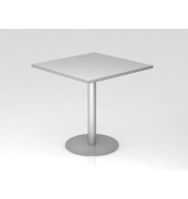 Besprechungstisch STF, 74,5cm (H), 80x80cm (BxT), quadratisch, grau / silber