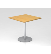 Besprechungstisch VSTF, 74,5cm (H), 80x80cm (BxT), buche / silber