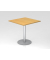 Besprechungstisch STF, 74,5cm (H), 80x80cm (BxT), quadratisch, buche / silber