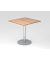 Besprechungstisch STF, 74,5cm (H), 80x80cm (BxT), quadratisch, nussbaum / silber