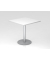 Besprechungstisch STF, 74,5cm (H), 80x80cm (BxT), quadratisch, wei&szlig; / silber