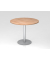 Besprechungstisch STF, 74,5cm (H), 100x100cm (BxT), rund, nussbaum / silber