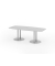 Konferenztisch K-Serie, , 220x103cm (BxT), 8 Personen, Tonnenform, grau / silber
