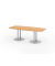 Konferenztisch K-Serie, , 220x103cm (BxT), 8 Personen, Tonnenform, buche / silber