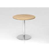 Besprechungstisch STF, 74,5cm (H), 80x80cm (BxT), rund, eiche / chrom
