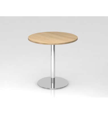 Besprechungstisch VSTF, 74,5cm (H), 80x80cm (BxT), eiche / chrom