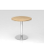 Besprechungstisch STF, 74,5cm (H), 80x80cm (BxT), rund, eiche / chrom