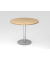 Besprechungstisch STF, 74,5cm (H), 100x100cm (BxT), rund, eiche / silber