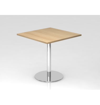 Besprechungstisch VSTF, 74,5cm (H), 80x80cm (BxT), eiche / chrom