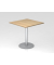 Besprechungstisch STF, 74,5cm (H), 80x80cm (BxT), quadratisch, eiche / silber