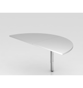 Anbautisch 2xViertelkreisSTF eckig GrauS