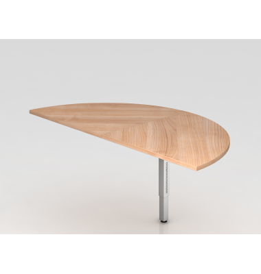 Anbautisch 2xViertelkreisSTF eckig Nussb.S