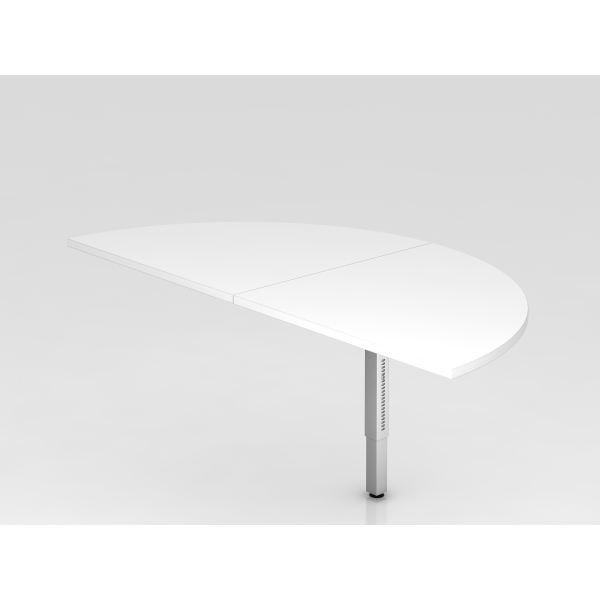 4032062160367 - Anbautisch 2xViertelkreisSTF eckig WeißS 4032062160367 Hammerbacher