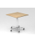 Sitz-Steh-Schreibtisch VST, mechanisch h&ouml;henverstellbar, 80x80cm (BxT), eiche / chrom
