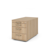 Rollcontainer 80cm,3Schub,Schloss SG Eiche