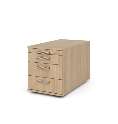 Rollcontainer 80cm,3Schub,Schloss SG Eiche