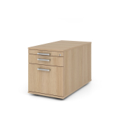 Rollcontainer 80cm,1Schub,1HR,Schl.CE Eiche