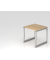 Schreibtisch VRS, manuell h&ouml;henverstellbar, 85cm (H), 80x80cm (BxT), eiche / silber