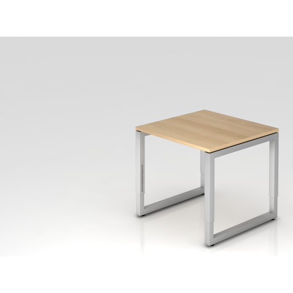 4032062163030 - Schreibtisch VRS manuell höhenverstellbar 85cm (H) 80x80cm (BxT) Eiche   silber 4032062163030 Hammerbacher