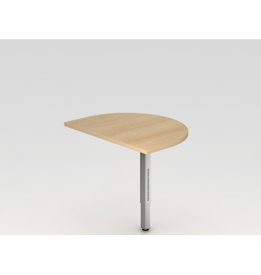 Anbautisch mit STF eckig 60x80cm EicheSilb.