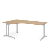 Schreibtisch VBS, 74cm (H), 200x120cm (BxT), eiche / silber