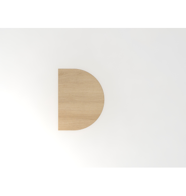 Anbautisch mit STF 60x80cm EicheWei&szlig;